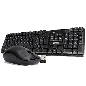 Kit Teclado e Mouse Sem Fio Wireless ABNT2 - Knup KP-2063