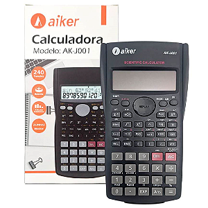 Calculadora Científica 240 Funções, Visor de 2 Linhas - Aiker AK-J001