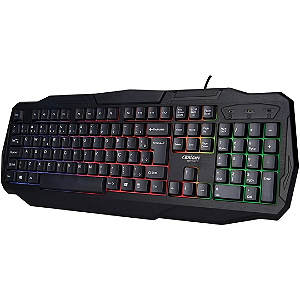 Teclado Gamer Membrana com Fio Iluminação em LED, ABNT2 - Bright 0464