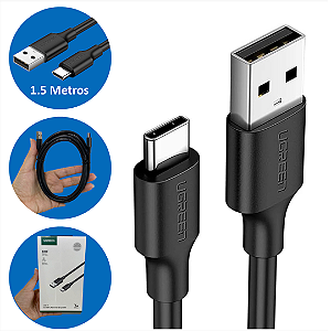 Cabo de Carregamento e Dados Tipo C, 3A com 1.5 Metros - Ugreen US287