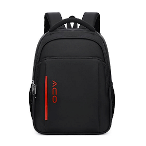 Mochila Para Notebook 13" com 3 Compartimentos, a Prova D'água, Cor Preta - Aco 2002-14