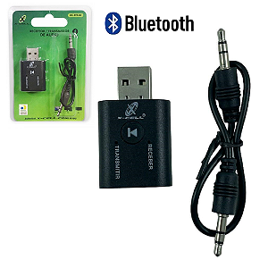 Adaptador Receptor e Transmissor de Áudio Bluetooth 5.0 + Cabo Auxiliar P2 - X-Cell XC-BTT-06
