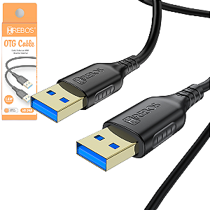 Cabo Extensor USB de 1,5 Metros Macho x Macho - Hrebos HS-348