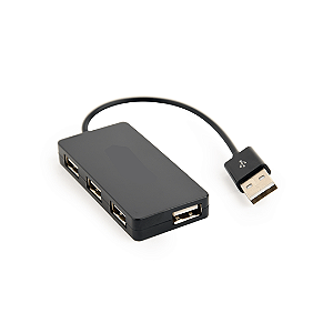 Hub USB Com 4 Portas, USB 2.0, 480 mbps, Design Ultra Fino - Lehmox Ley-1830