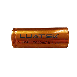 Bateria 26650 Recarregável 12000mAh 3.7V - Luatek