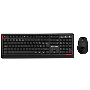 Kit Teclado e Mouse Sem Fio, Wireless 2.4Ghz, ABNT2, Preto - Maxprint CW200