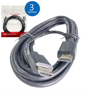 Cabo HDMI com 3 Metros 4K 60Hz HDTV 2.0 - Tomate MHD-4023