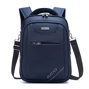 Mochila Para Notebook até 14" Unissex à Prova D'Água com Alça Cor Azul - Aco 1507