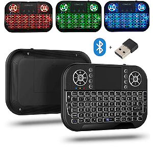 Mini Teclado Portátil 2x1 Bluetooth + Adaptador para TV Box, PC, Celular - Lelong LE-7704-1