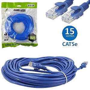 Cabo de Rede CAT 5e com 15 Metros Até 1000 Mbps (Gigabit Ethernet) - X-Cell XC-CR-15M
