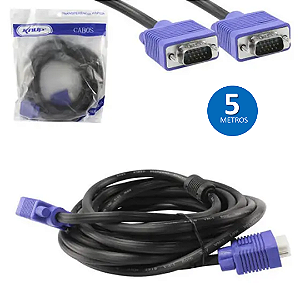 Cabo Vga Para Vga 5 Metros com Filtro - Knup Kp-5002-5m