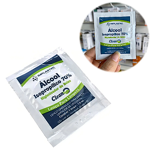 Higienizador de Bolso com Álcool Isopropílico 70%, 1 Unid - Implastec Cleaner