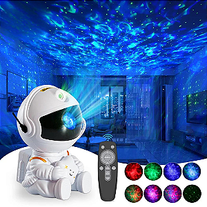 Mini Luminária de Astronauta Estrelas Galáxia - Kapbom KA-L50