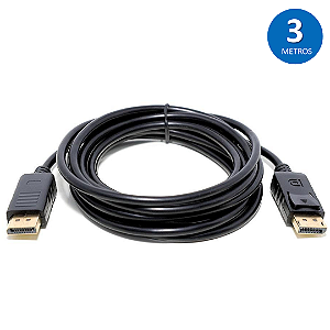Cabo DisplayPort 4K 60Hz UltraHD Blindado com 3 Metros - Knup KP-YP5006
