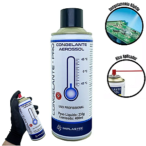 Spray Congelante Aerossol para Localizar Falhas 400ml - Implastec 230g/400ml