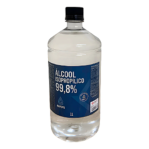 Álcool Isopropílico 99,8% Quimi - 1 Litro para Limpeza de Componentes Eletrônicos e PCI