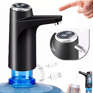 Bomba Elétrica Recarregável para Galão de Água USB, Recarregável e Painel Touch - Oásis OIH-2600