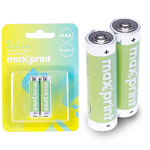 Pilha Alcalina AAA (Palito) 1.5V Com 2 unidades - Maxprint