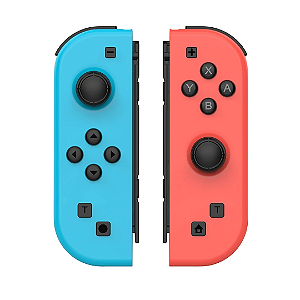 Controle Joy-con Sem Fio para Nintendo Switch (esquerdo e Direito), Função Turbo e Wake-Up, Vermelho/azul