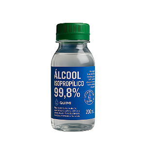 Álcool Isopropílico 99,8% Quimi - 200 ML para Limpeza de Componentes Eletrônicos e PCI