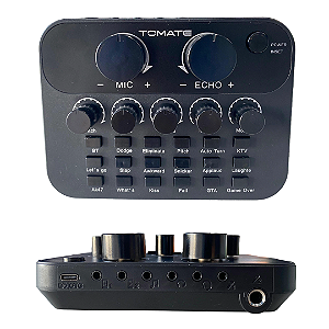 Mesa de Som Digital Tomate MPS-005 - Mixer com Efeitos para Podcast, Live e Karaokê