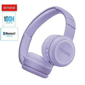 Fone de Ouvido Headphone Bluetooth V5.2 Bateria que dura até 100 horas - Aiwa AWS-HP-03-P