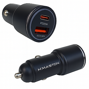 Carregador Para Carro com 2 Saídas USB e Tipo C 67.5W (PD 3.0 45W + QC 3.0 22.5W) - H'Maston L07