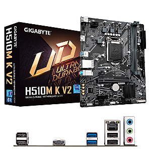 Placa Mãe Gigabyte H510M K V2 - Intel LGA 1200 para 10ª e 11ª Geração, Micro ATX, DDR4