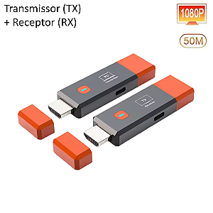 Transmissor e Receptor HDMI Wireless Sem Fio 1080p 50 Metros - Vikefon