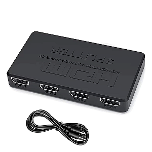Splitter HDMI 1x4 Saídas, Versão 1.4, 4K 1080P