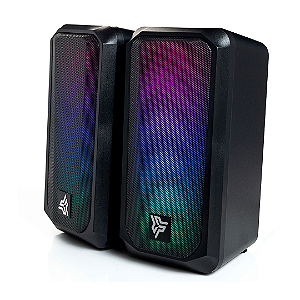 Mini Caixa de Som para PC e Notebook 10W RMS RGB Stereo - Knup KP-RO810