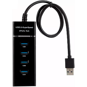 Hub USB 3.0 de 4 Portas Alta Velocidade 5Gbps Cabo 30cm - HUB3-3