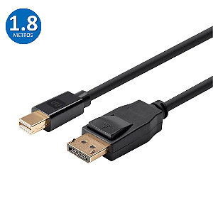Cabo Mini DisplayPort para DisplayPort 1.8m para MacBook e Monitores