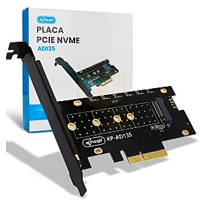 Adaptador Placa Pcie SSD M.2 NVMe para PCI-Express 3.0 X4 - Knup KP-AD135