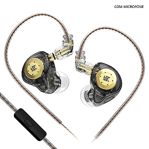 Fone de Ouvido KZ EDX PRO com Microfone Retorno de Palco e Gamer