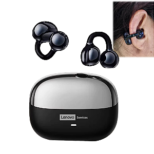 Fone de Ouvido Bluetooth V6.0 Earclip, Condução Óssea, Preto - Lenovo LE302