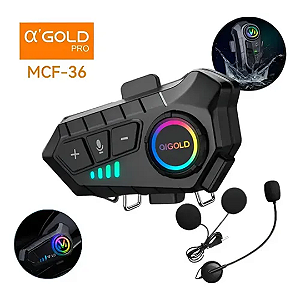 Fone de Ouvido para Capacete Bluetooth Soft MIC À Prova d'Água - Alfa Gold MCF-36