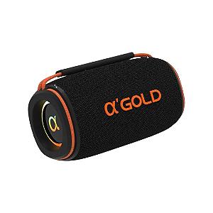 Caixa de Som Bluetooth Potente 15W RMS com TWS e LED - Alfa Gold SM-33