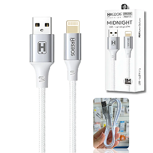 Cabo de Carregamento para iPhone 27W Turbo 1 Metro Nylon Trançado e Metal - Hrebos CB-219i