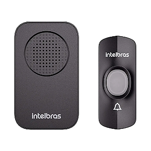 Campainha Sem Fio a bateria, alcance de até 100m e 5 melodias Preta - Intelbras CIB 10