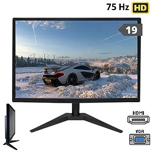 Monitor LED 19 Polegadas HD 75Hz HDMI VGA 16:10 - Hoopson MH-19