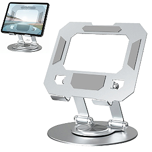 Suporte de Mesa para Tablet e iPad de Metal Giratório 360° - BPN-007-CZ