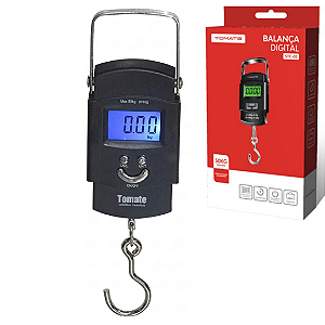Balança de Gancho Digital Portátil de Mao com Alca Metálica ate 50kg - Tomate STC-02