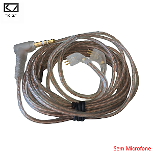 Cabo de Reposição para Fone de Ouvido KZ de Retorno de Palco (Sem Microfone), Pinos de 0.75mm