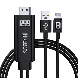 Cabo Adaptador HDMI Espelhamento de Tela na TV para iPhone 1.8m - Hrebos HS-153