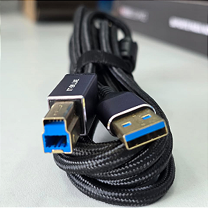 Cabo USB para Tipo B 3.0 de 2 Metros Nylon Trançado para Impressora e Áudio - IT-Blue LE-3106-2