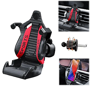 Suporte Veicular para Celular Saída de Ar Modelo Banco Esportivo - Hoopson SUP-CEL2VH