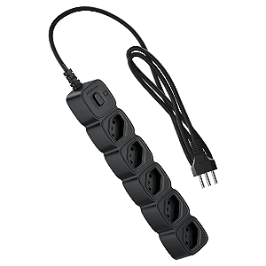 Filtro de LInha Protetor Eletrônico 5 Tomadas Preto (Cabo 1,0m) - Intelbras EPE 2005+
