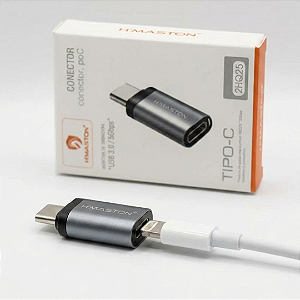 Adaptador Lightning Fêmea para Tipo-C Macho para Carregamento e Dados - H'maston ZHQ25
