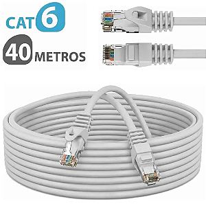 Cabo de Rede com 40 Metros Cat6 para CFTV e Rede, Até 1000Mbps - Onex LEI-1540 M